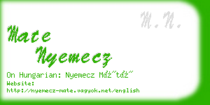 mate nyemecz business card